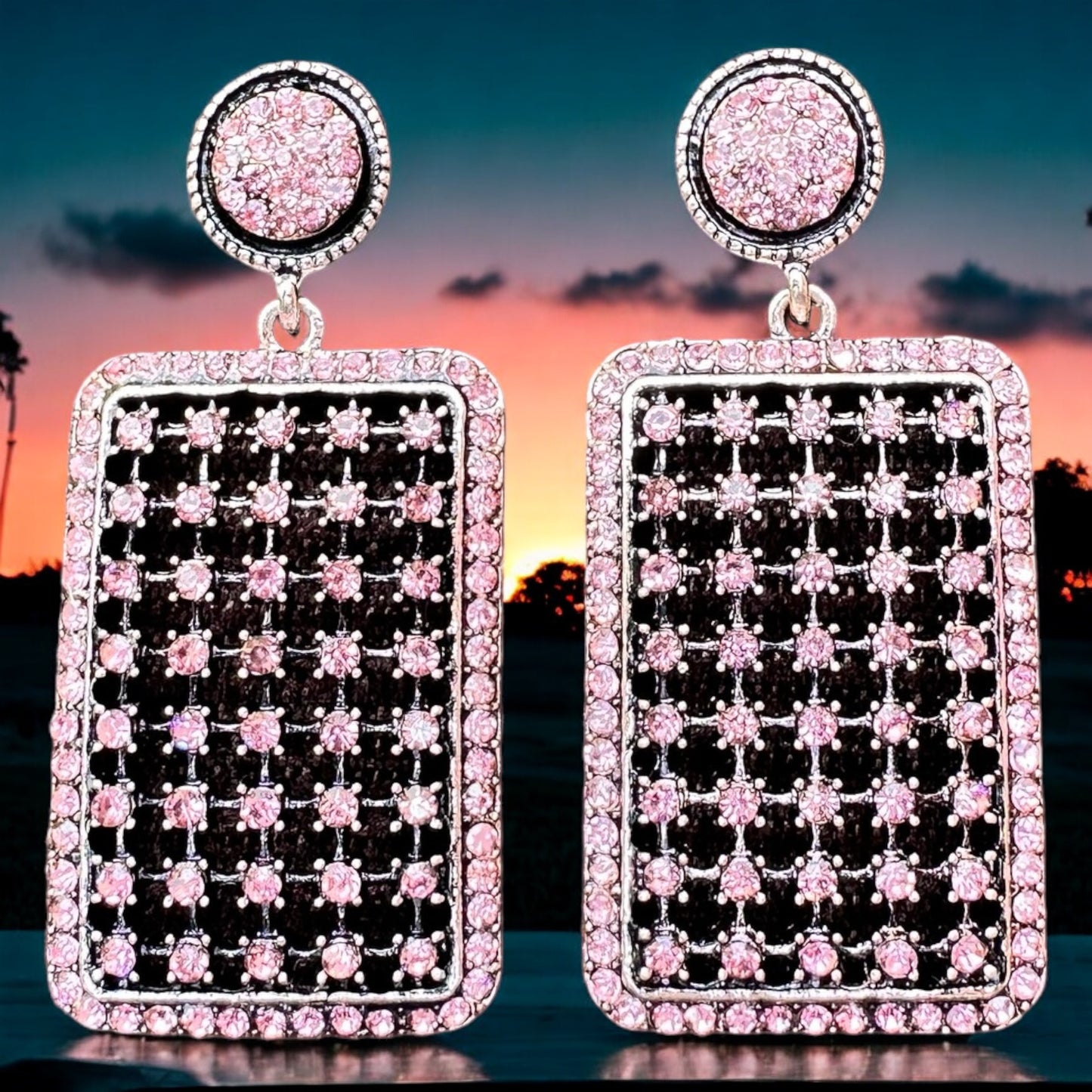 Pink Sparkle Earrings