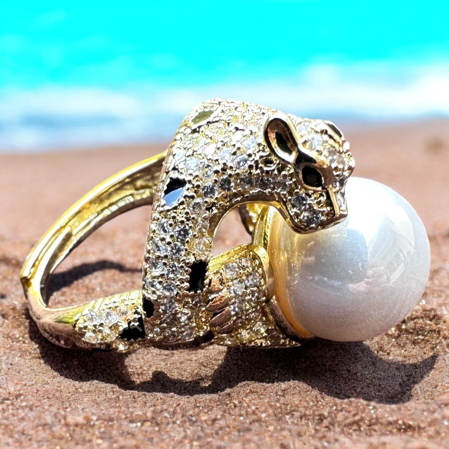 Panther Pearl Ring