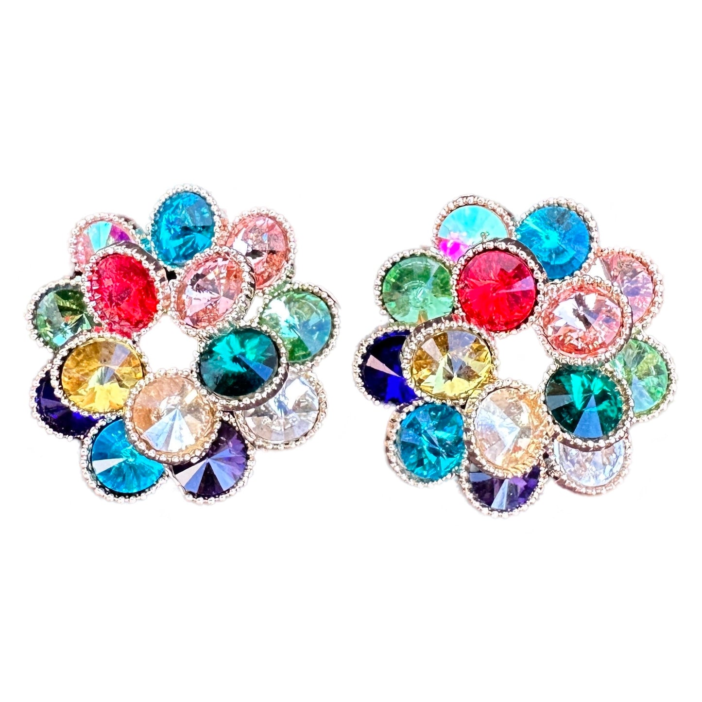 Floral Round Earrings