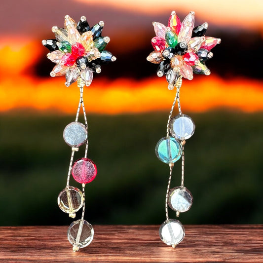 Crystal Flower Earrings