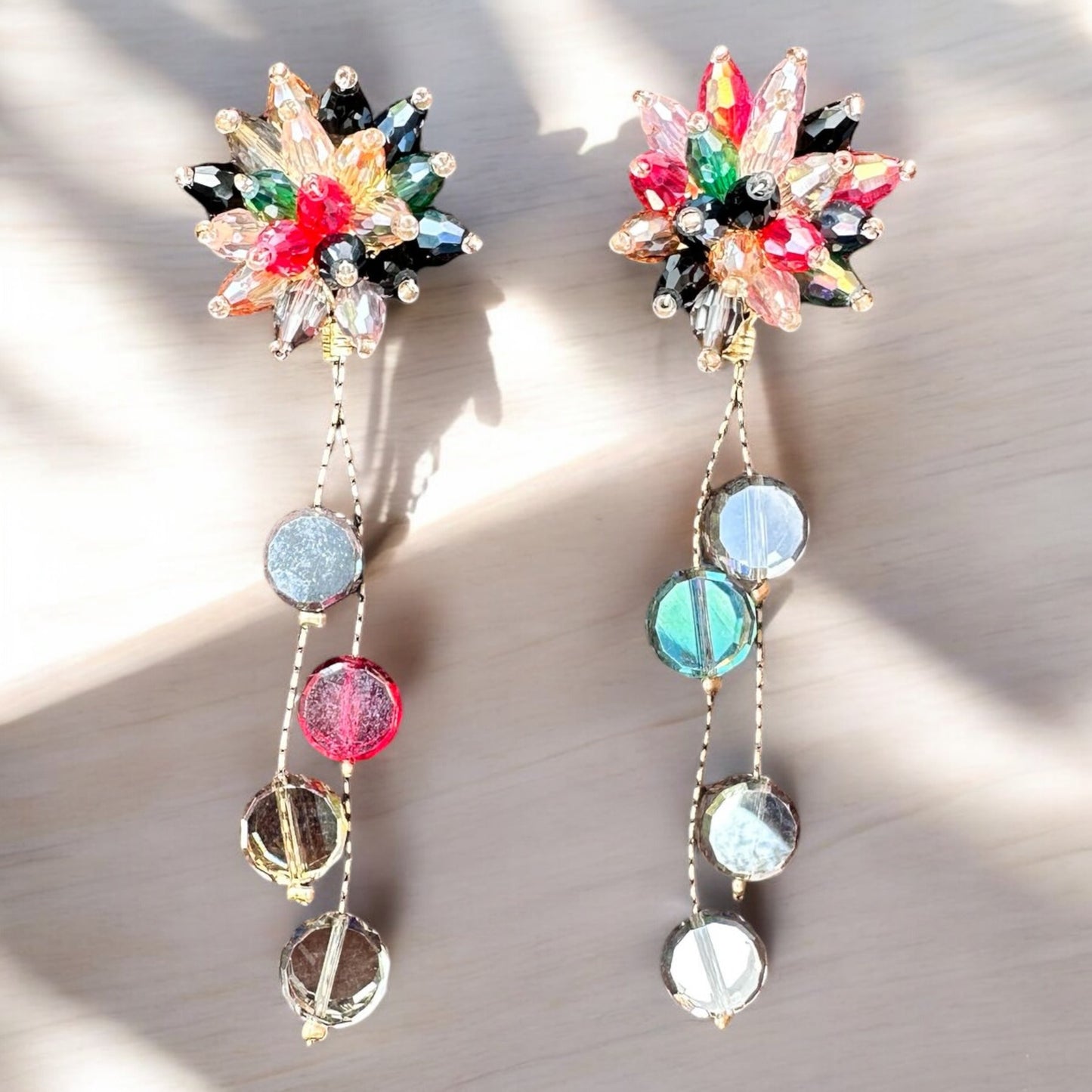 Crystal Flower Earrings