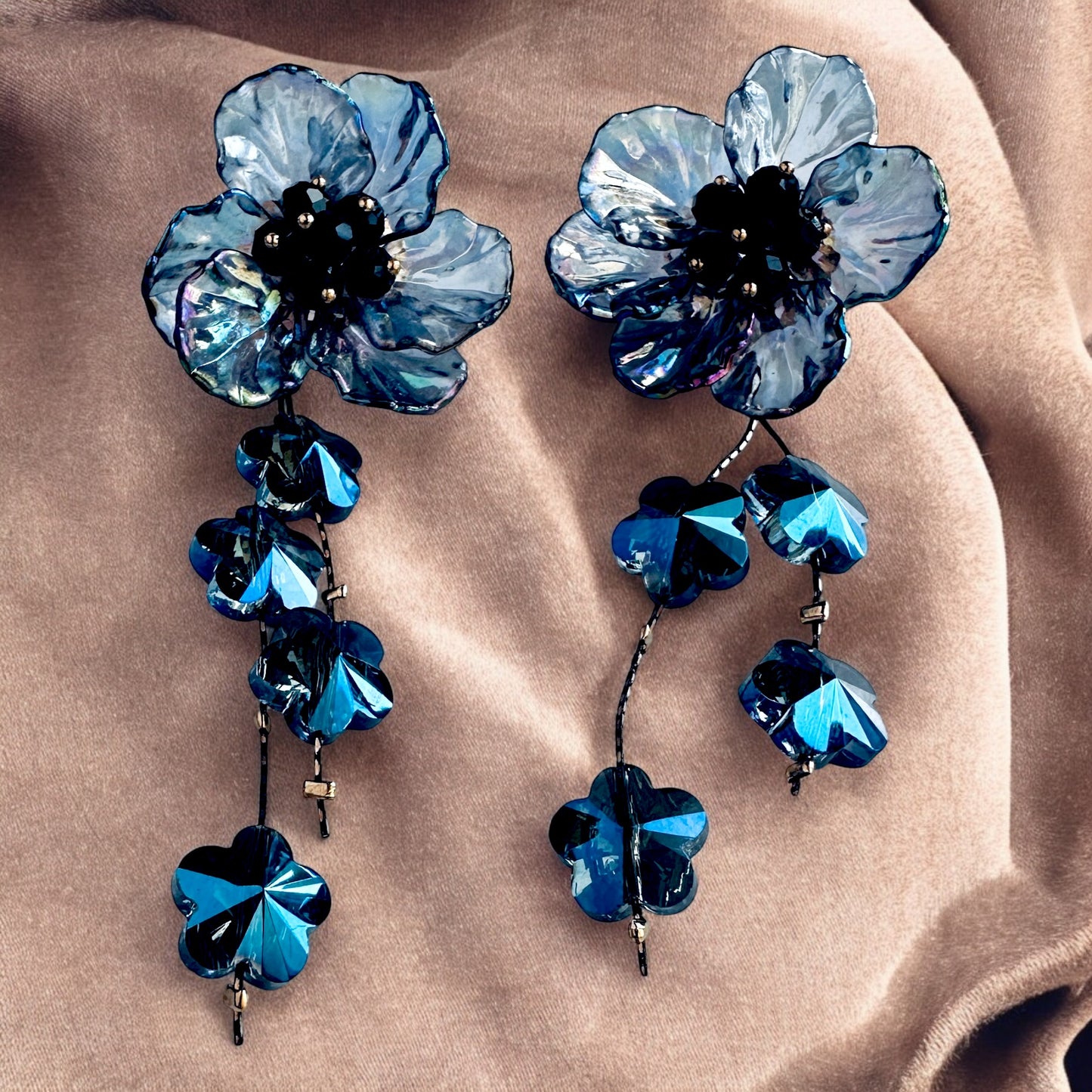 Blue Flower Earrings