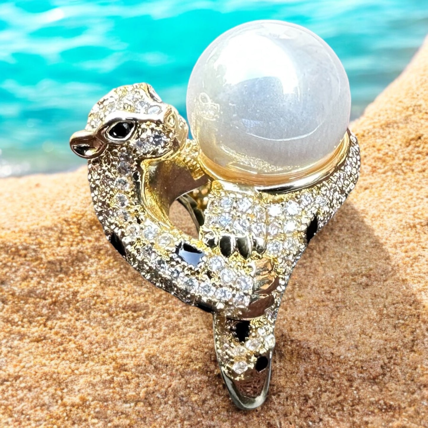 Panther Pearl Ring