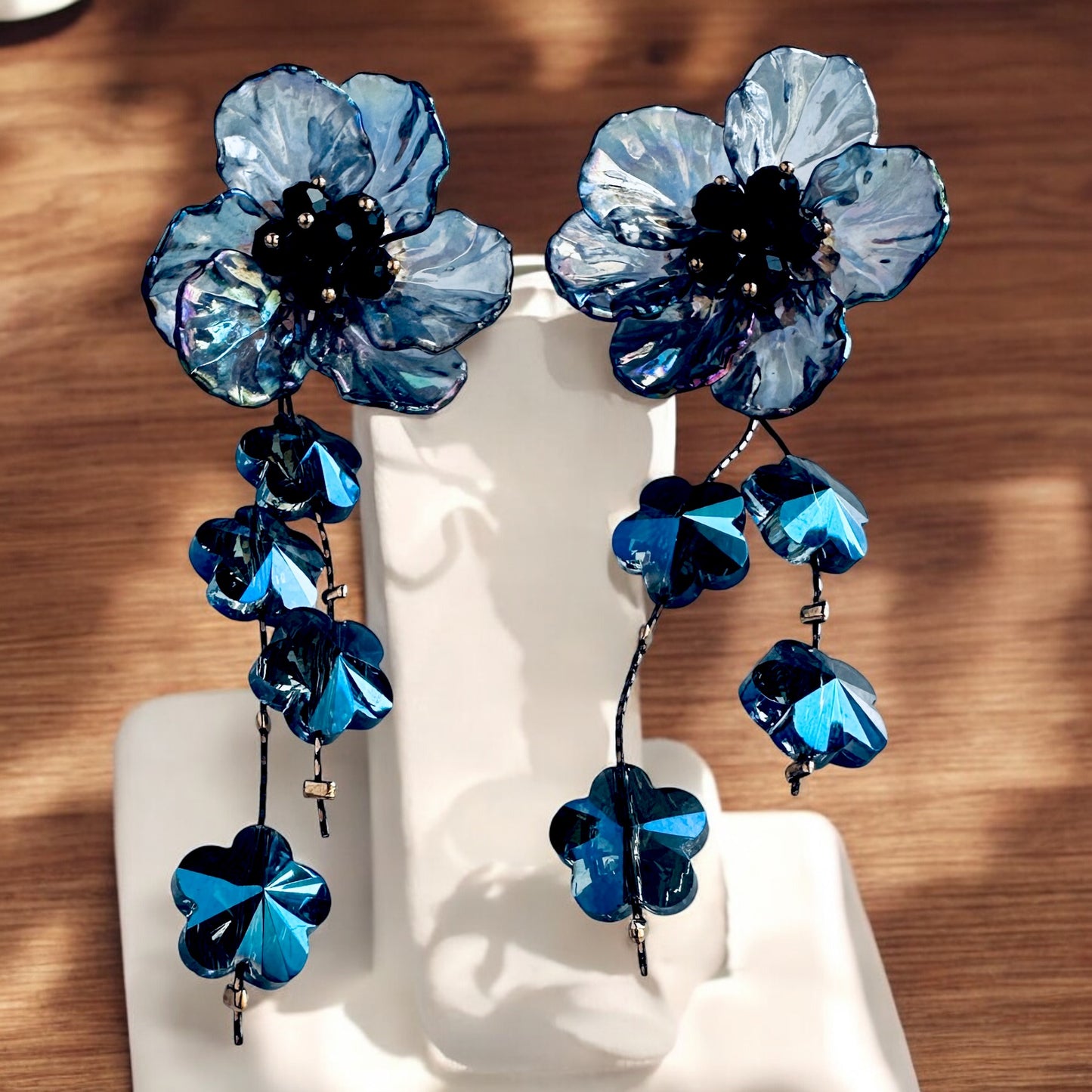 Blue Flower Earrings